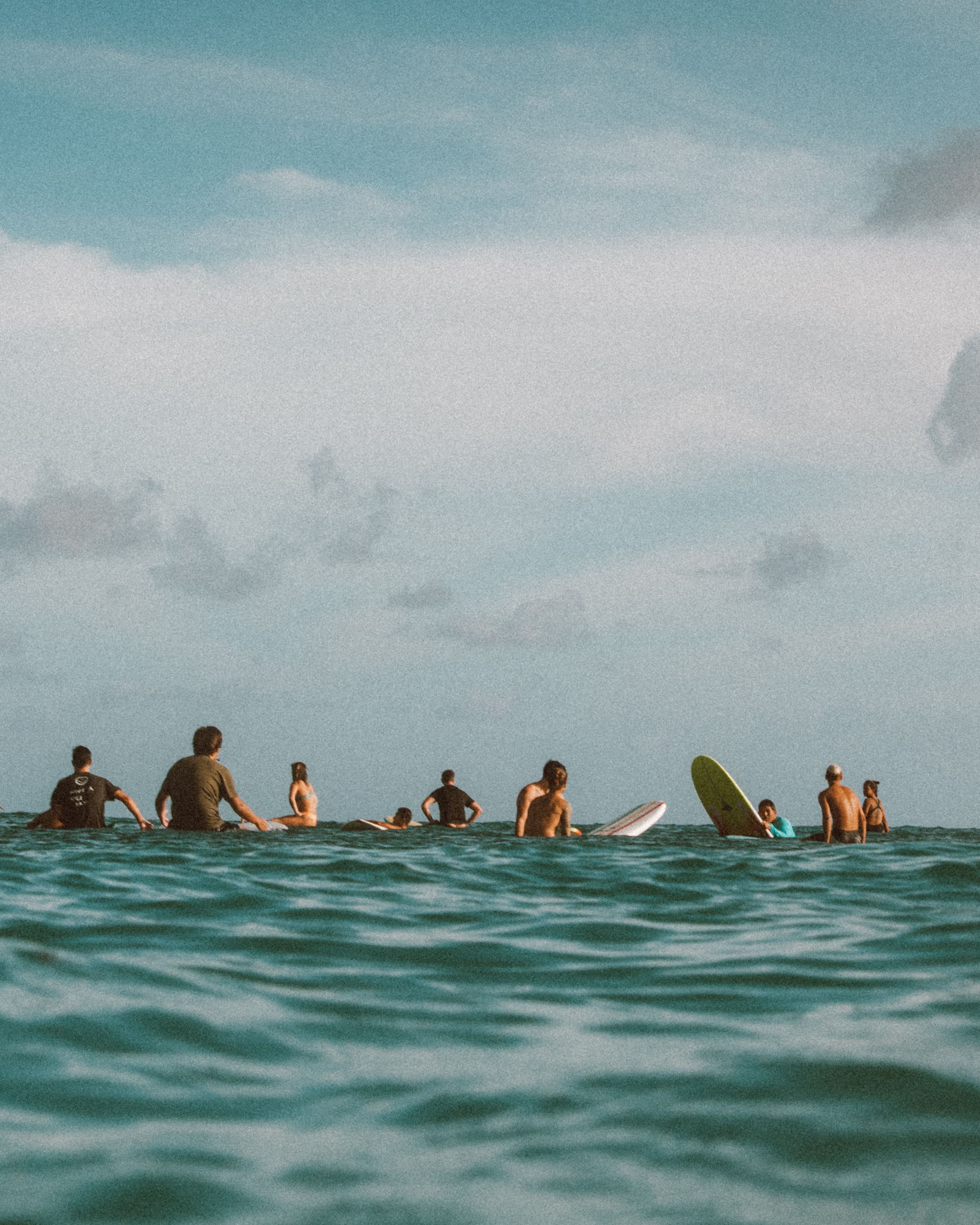 The group together on the beach