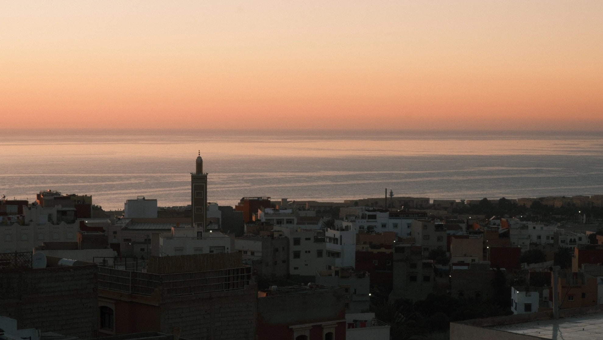 Sunset over Tamraght and the Atlantic